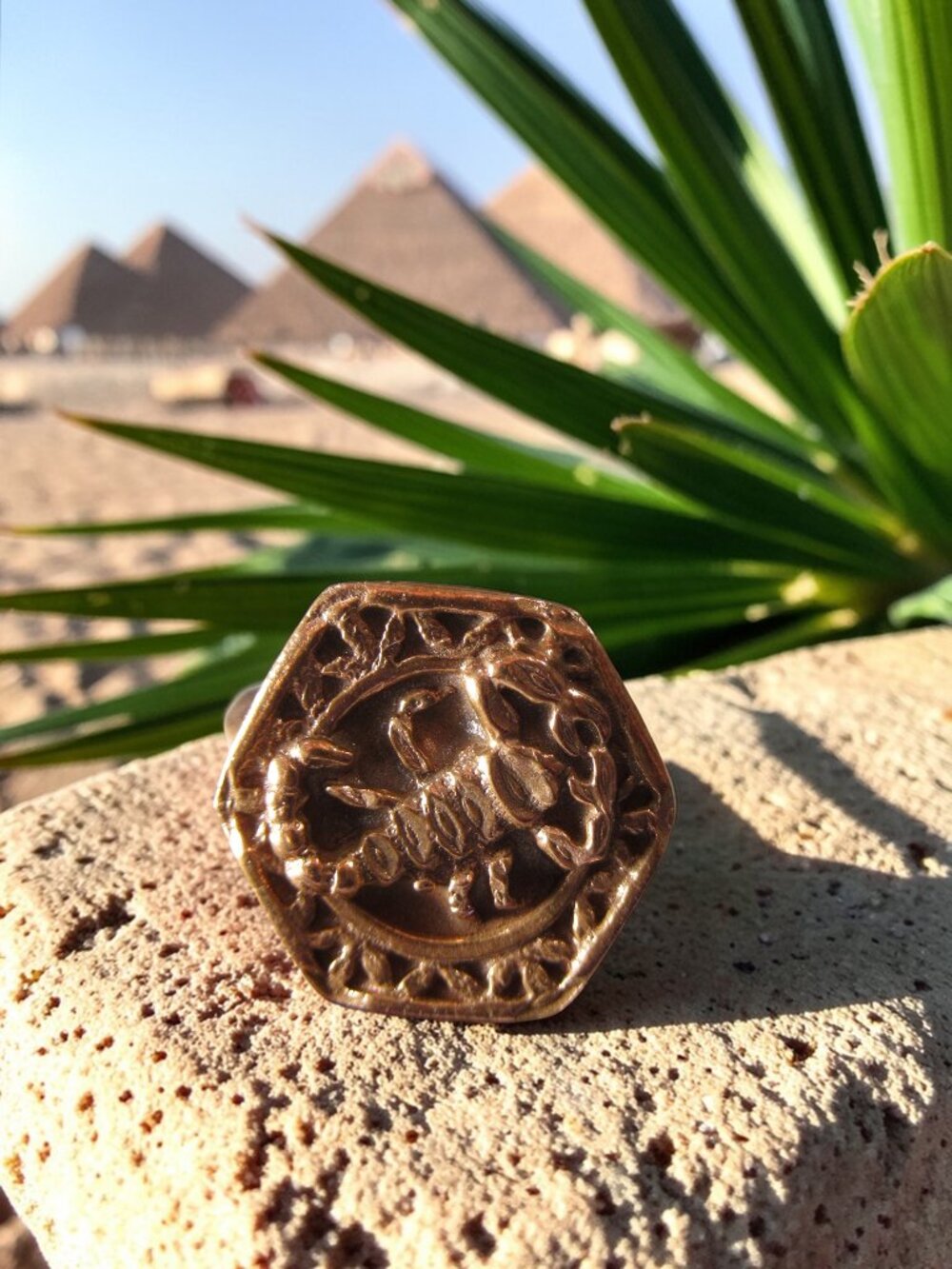 Scorpion Ring, Hand Cast Copper, Size 6.5